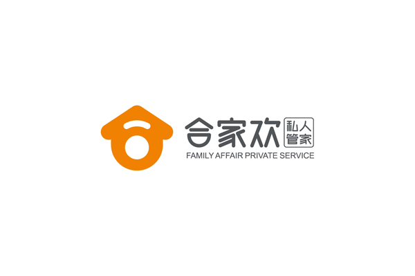 合家歡私人管家標志設計,品牌VI形象設計_全力設計